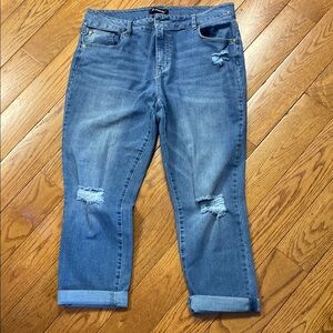 Classic Blue Distressed Women's Jeans